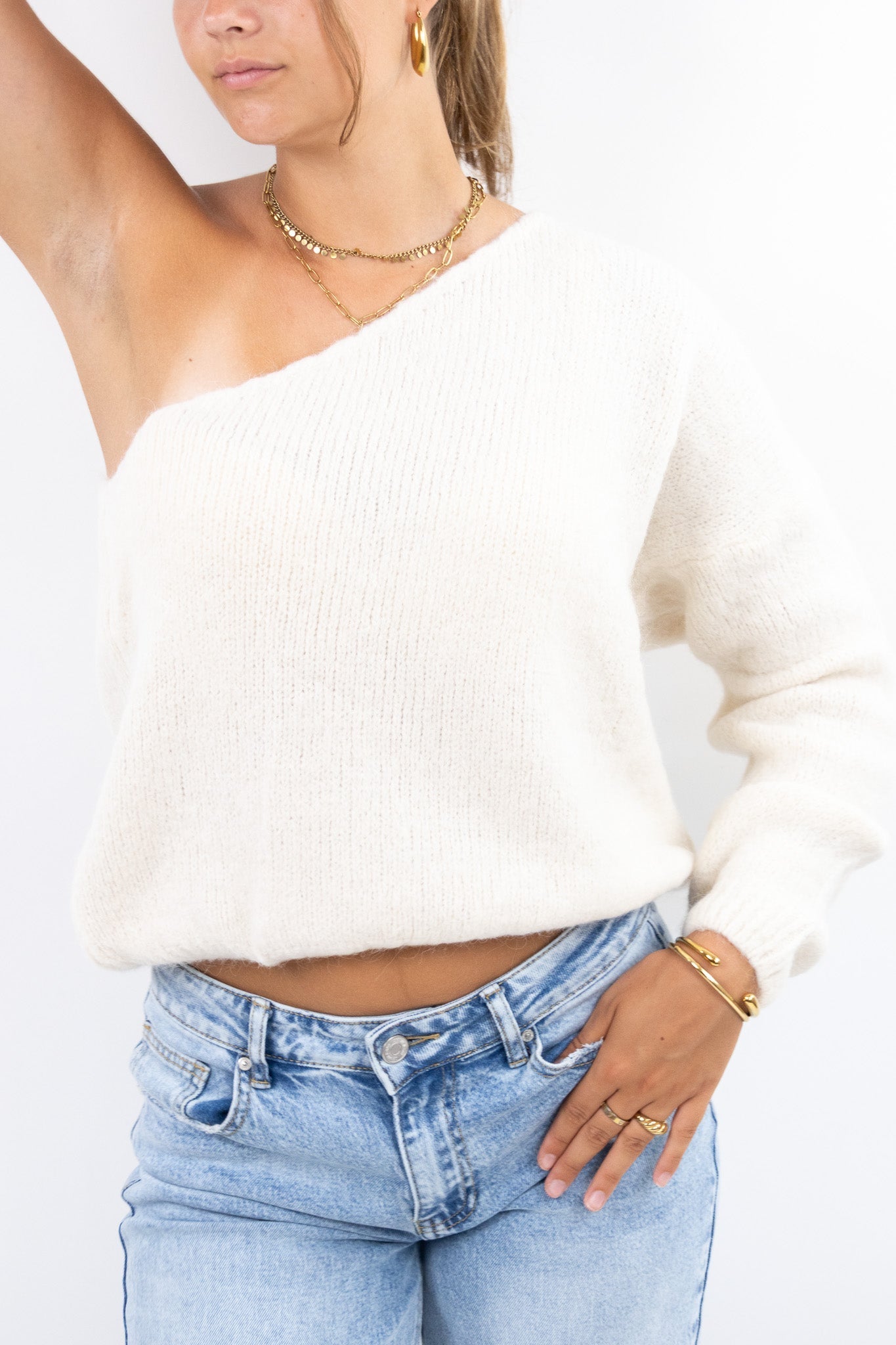 One Shoulder Knit