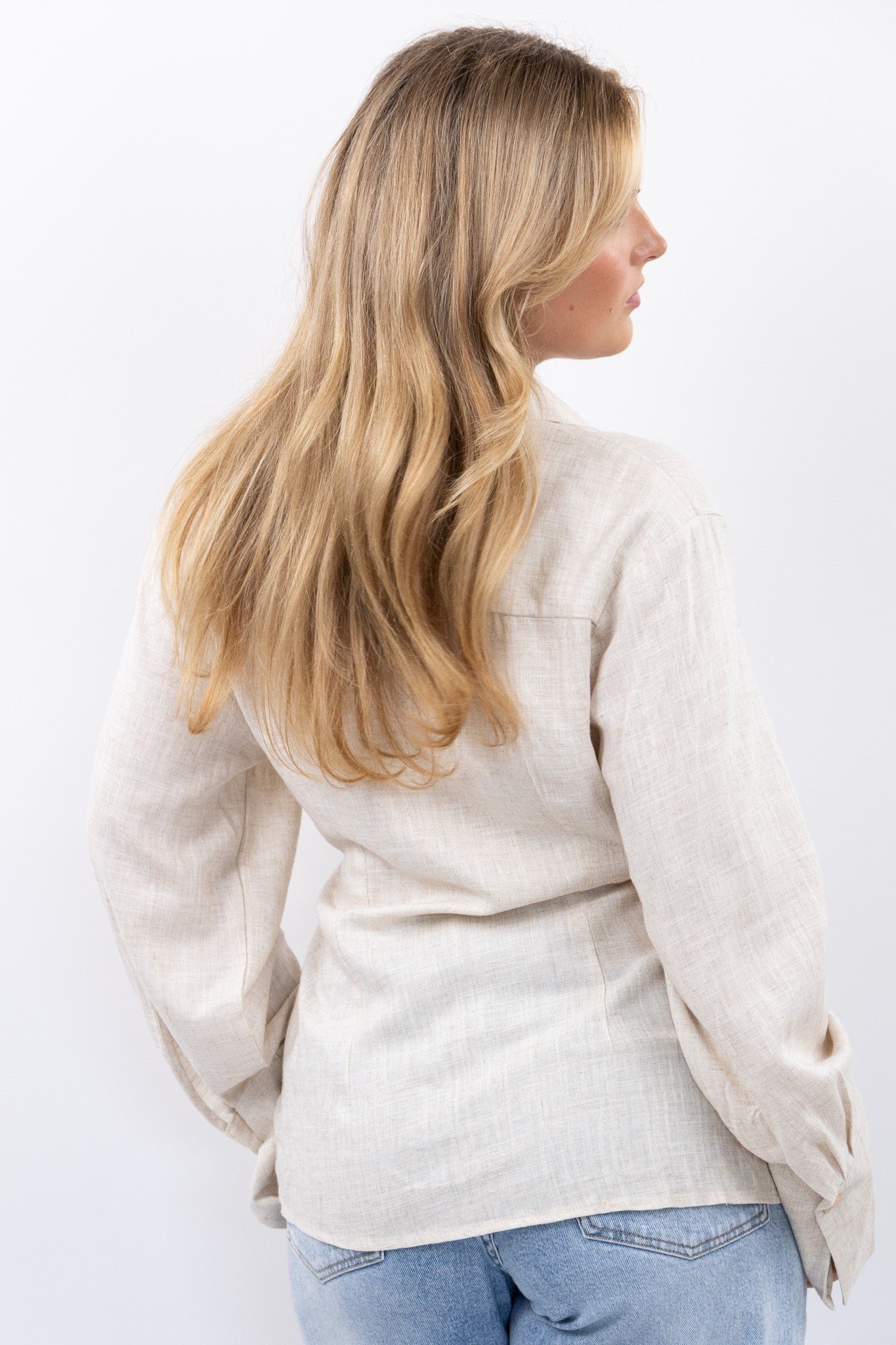 Linen Wrap Blouse