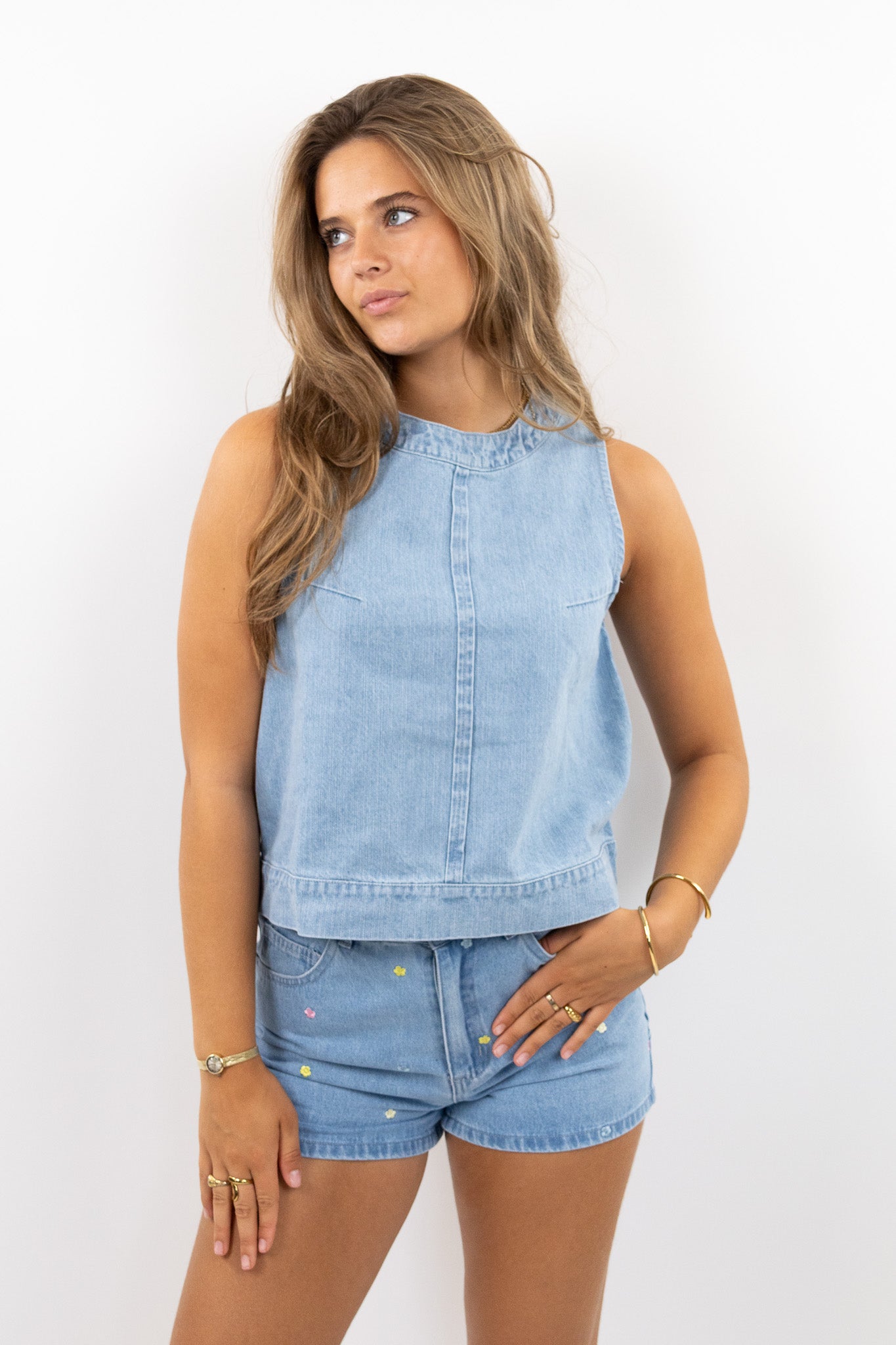 Clean Cut Denim Top